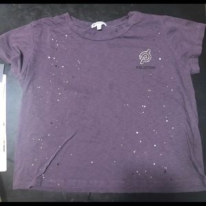 Peloton metallic splatter tee - L